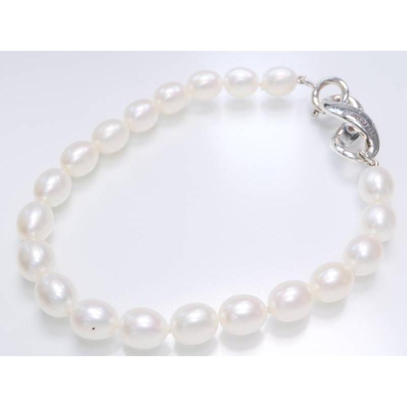 ティファニー 淡水パール インフィニティ 真珠 ブレスレット シルバー