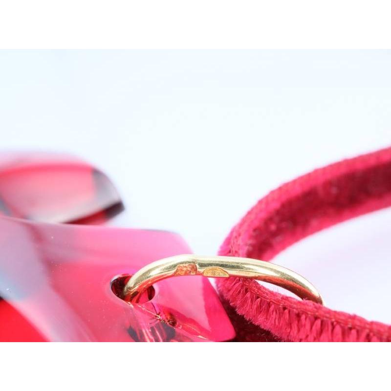 バカラ　レッド　クロスペンダントトップ バカラ（Baccarat） オクシタン レッド クロス ペンダント チョーカー