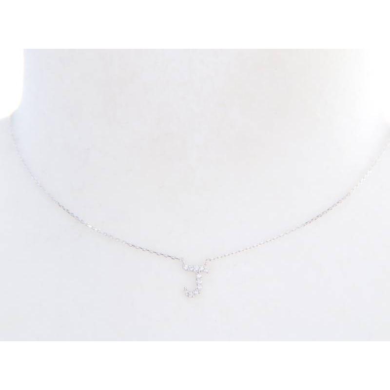 STAR JEWELRY スタージュエリー ダイヤ0.03ct イニシャル J ペンダント 