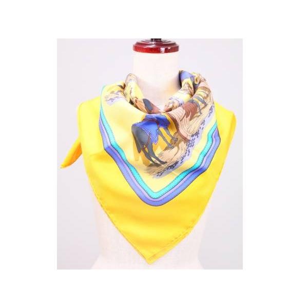 HERMES（エルメス） スカーフ カレ90 厩舎 ECURIES シルク100