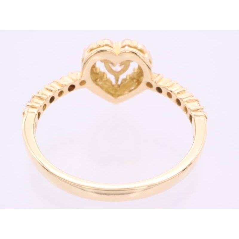 AHKAH アーカー ダイヤ0.20ct プリンセスハート リング 9号 K18 AHKAH アーカー ダイヤ0.20ct プリンセスハート リング 9号 K18