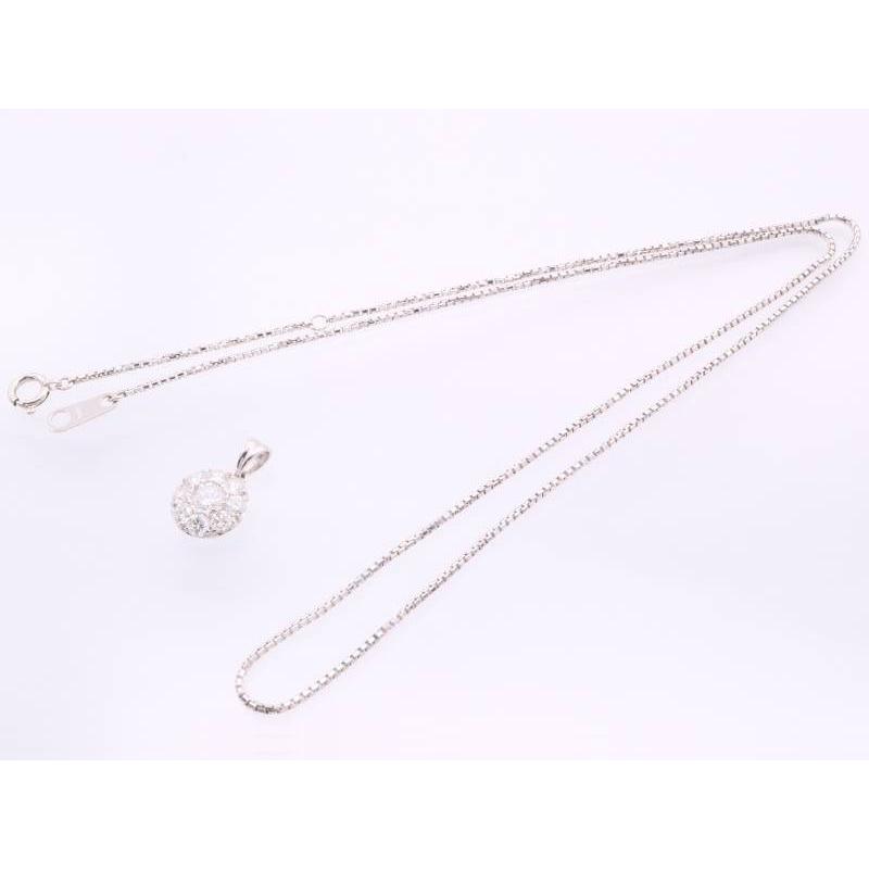 ダイヤ0.72ct フラワー ネックレス プラチナ pt900 pt850 新品同様