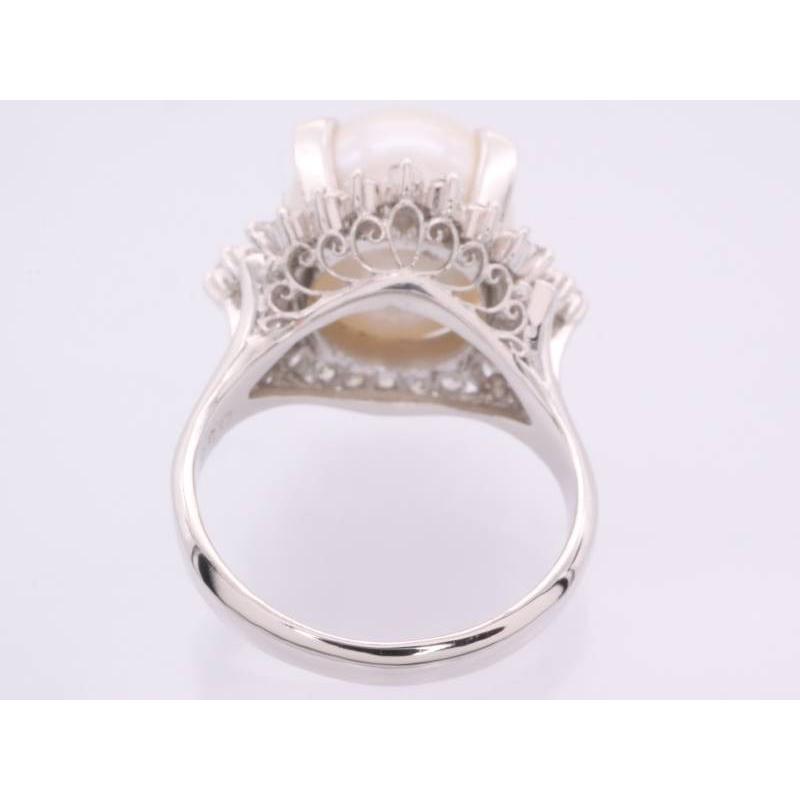 リング 9.5号 パール12ミリ ダイヤ0.56ct pt900 プラチナ : 親切な 玉