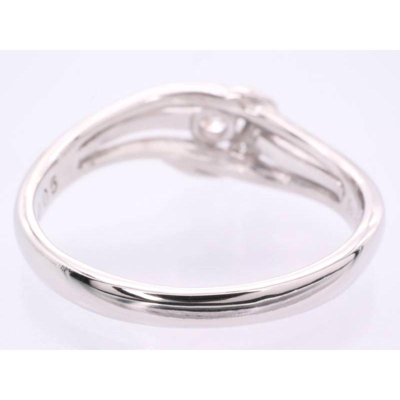 リング 16.5号 ダイヤ0.20ct+0.05ct デザイン pt900 プラチナ 新品同様 