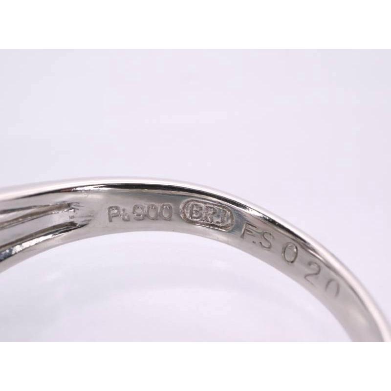 リング 16.5号 ダイヤ0.20ct+0.05ct デザイン pt900 プラチナ 新品同様 