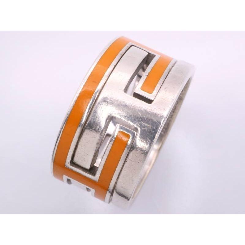 HERMES エルメス ムーブアッシュ リング シルバー925 オレンジ 52 HERMES（エルメス） リング 11号 ムーブアッシュ Ag925 シルバー