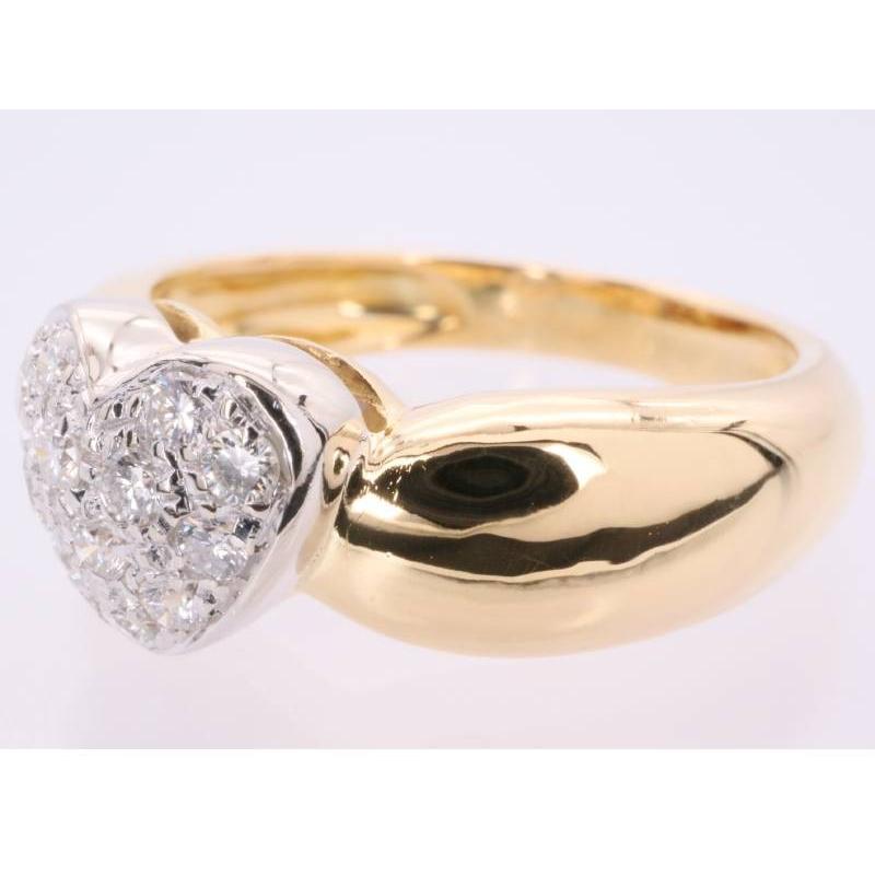 Ponte Vecchio（ポンテヴェキオ） リング 9号 ダイヤ0.20ct ハート 750