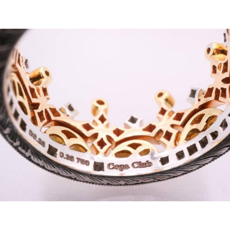 Dr.コパ18Kホワイトゴールドリング13号 ドクターコパ リング 12号 Dr.Copa 冠 クラウン ダイヤ0.26ct カラー