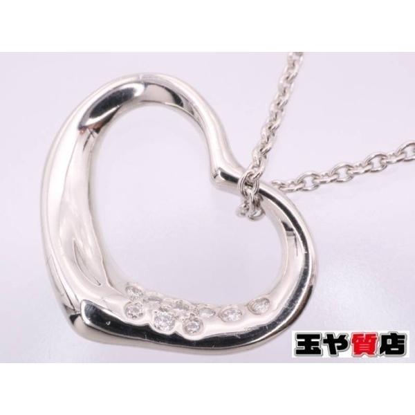 TIFFANY&Co.（ティファニー） ネックレス 美品 オープンハート ダイヤ