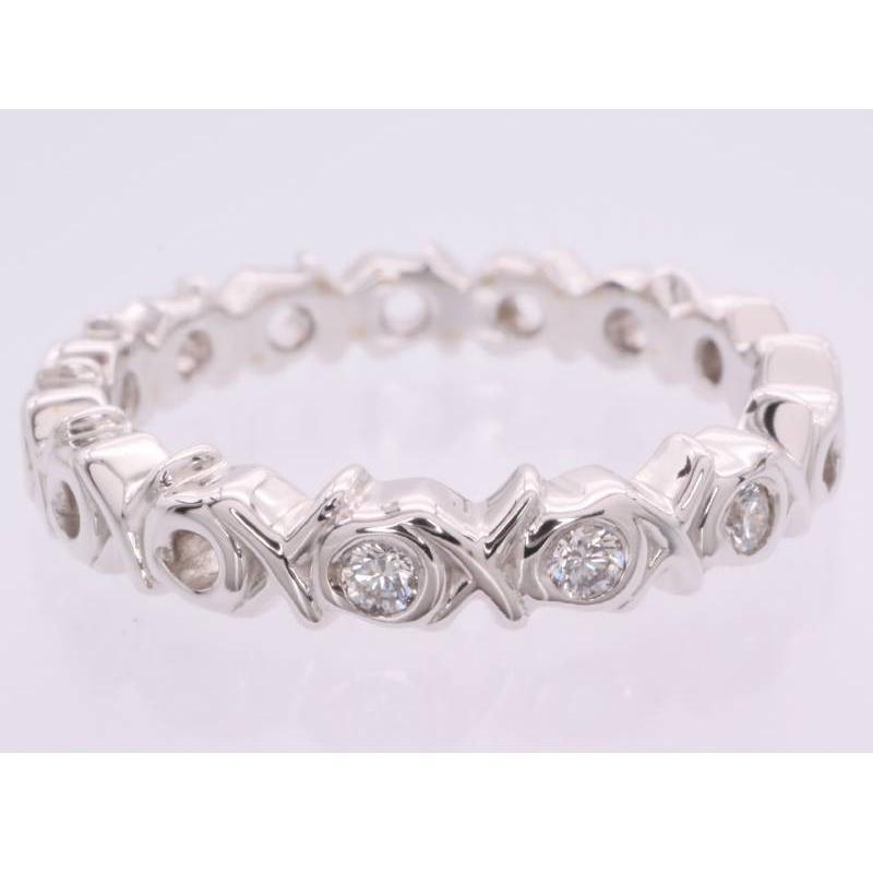 TIFFANY&Co.（ティファニー） 美品 リング 9号 ラブ&キス ダイヤ 3P