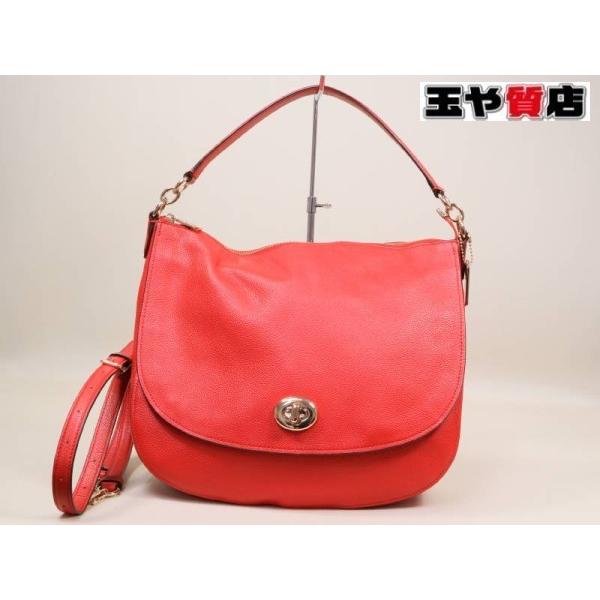COACH（コーチ） ショルダーバッグ 美品 2WAY ターンロックホーボー