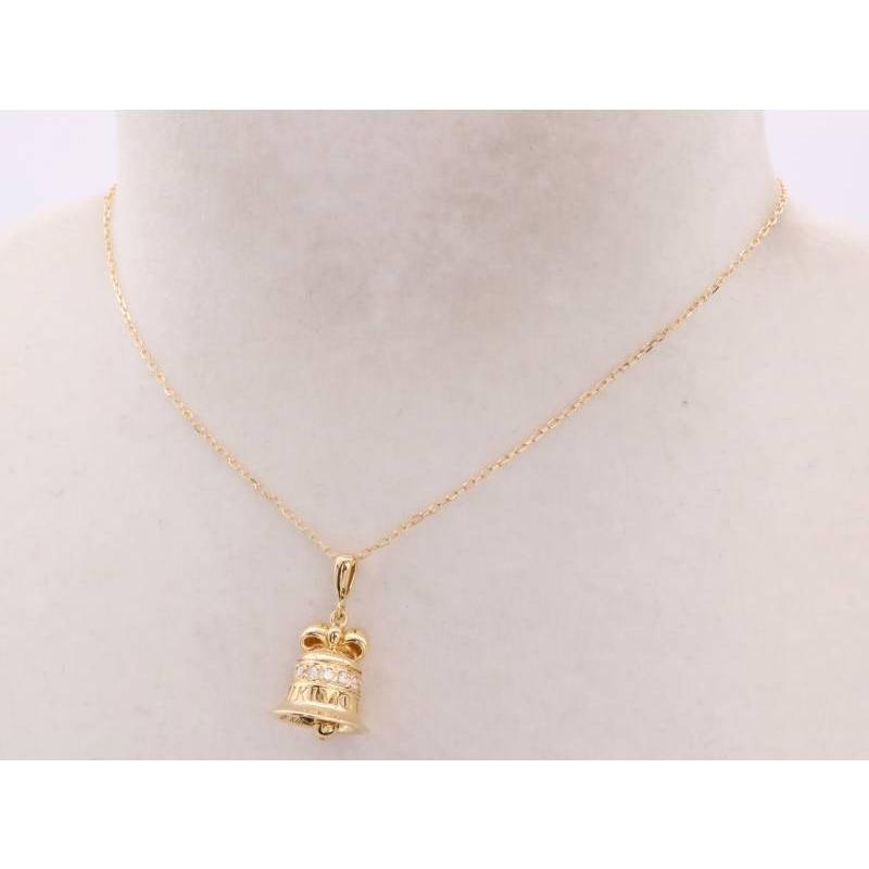 MIKIMOTO ミキモト 新品同様 ダイヤ0.15ct ベル 鐘 ペンダント MIKIMOTO ミキモト 新品同様 ダイヤ0.15ct ベル 鐘 ペンダント