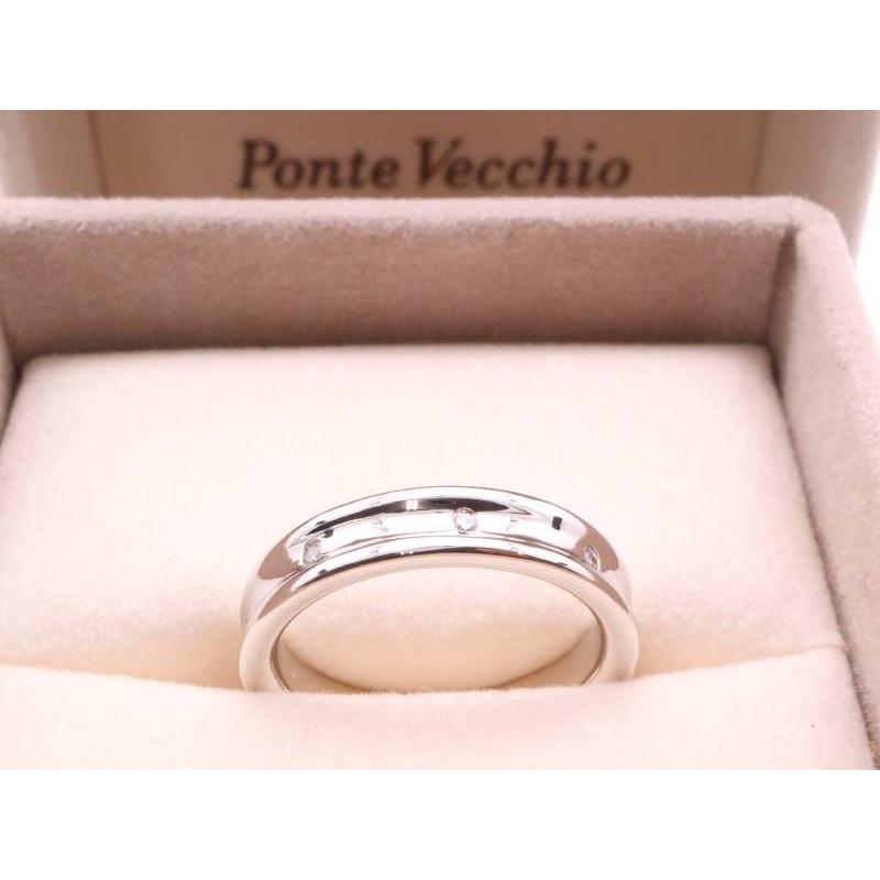 美品 ポンテヴェキオ Pt900 ダイヤ計0.80ct デザイン リング 指輪 Ponte Vecchio ポンテヴェキオ 美品 PonteVecchio ダイヤ0.08ct