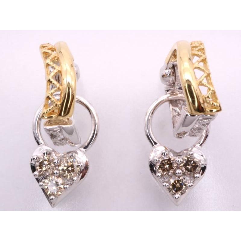 K18 ２カラーダイヤデザインチャーム K18 2カラーダイヤデザインチャーム