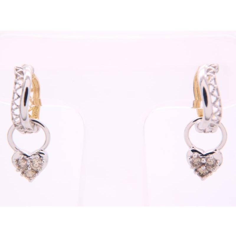 破格！完売お得GS TV 18Ｋブラウンダイヤモンドピアリングチャーム 破格！完売お得GS TV 18Kブラウンダイヤモンドピアリングチャーム