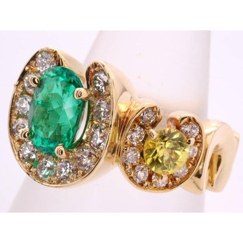 ドクターコパ Dr.Copa ダイヤ0.54ct エメラルド0.83 イエロー