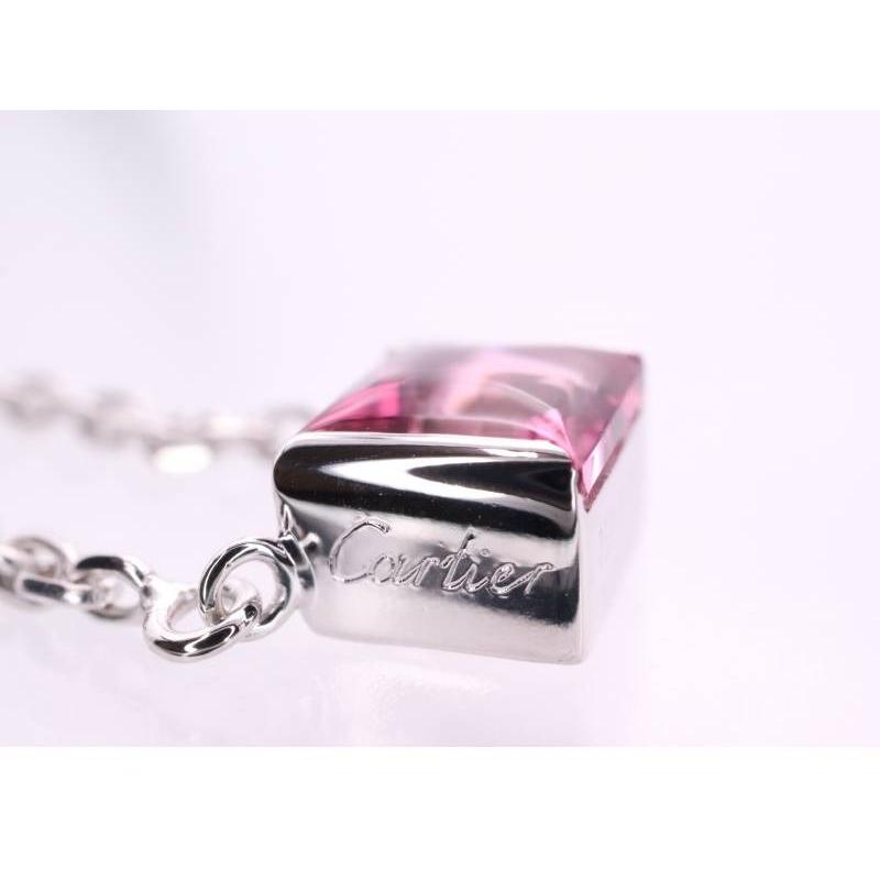 Cartier（カルティエ） 新品同様 ピンクトルマリン タンク ネックレス