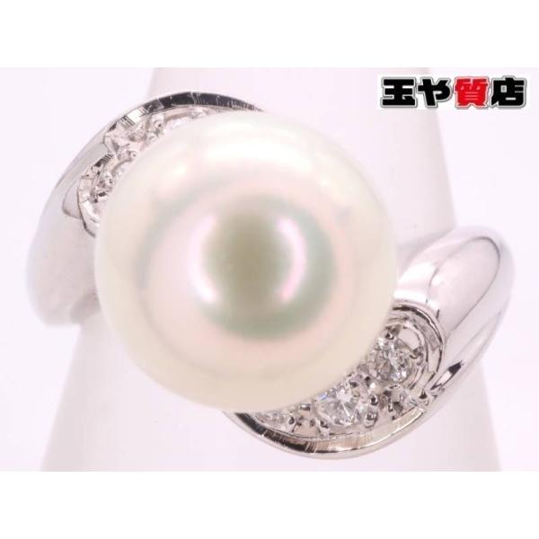 MIKIMOTO（ミキモト） 美品 パール8.3ミリ ダイヤ デザイン リング 8号