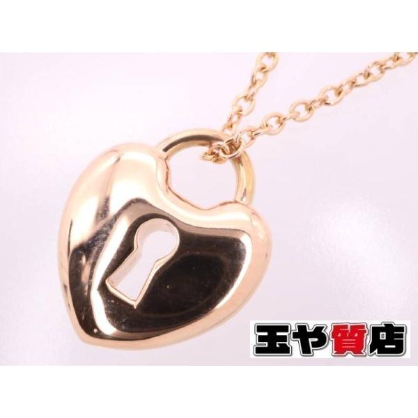 Tiffany&Co. 18KGP 750 18K ハート ローズゴールド TIFFANY&Co.（ティファニー） 新品同様 ハートロック ネックレス 750