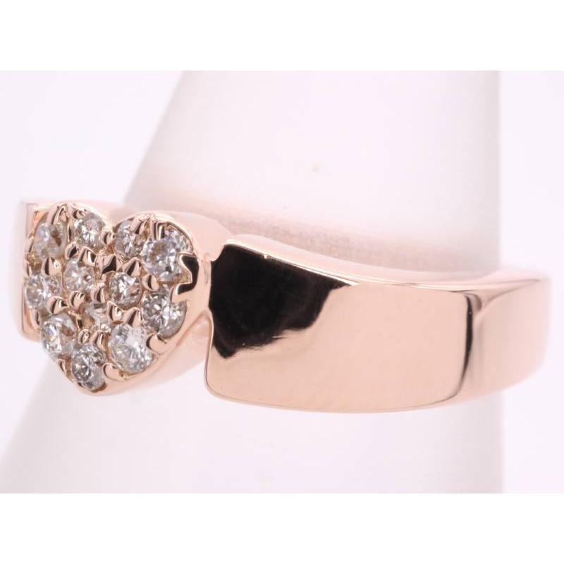 ポンテヴェキオ 美品 Ponte Vecchio ダイヤ0.12ct ハート リング 7号 