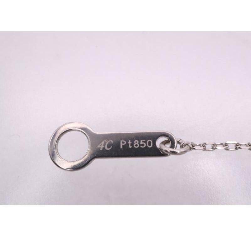 4℃　Pt850 ダイヤモンドペンダントネックレス　シルバー　ダイヤモンド 4℃ Pt850 ダイヤモンドペンダントネックレス シルバー ダイヤモンド