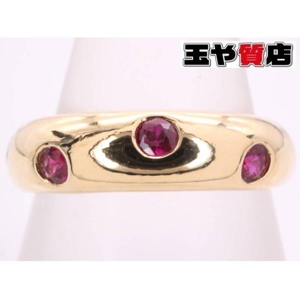 TIFFANY&Co.（ティファニー） 美品 ルビー ドッツ リング 9号 750