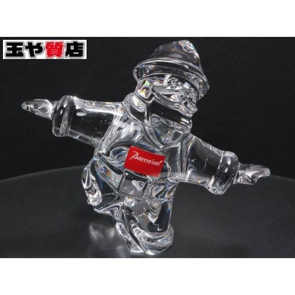 バカラ　サンタクロース　クリスタルフィギュア バカラ（Baccarat） 新品同様 型 2102788 サンタクロース（スケート