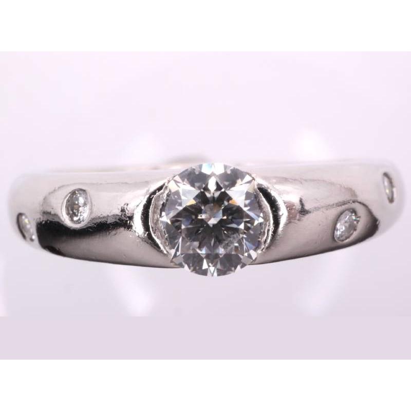 ダイヤ0.309ct ダイヤ0.05ct デザイン リング 13.5号 pt900 プラチナ 