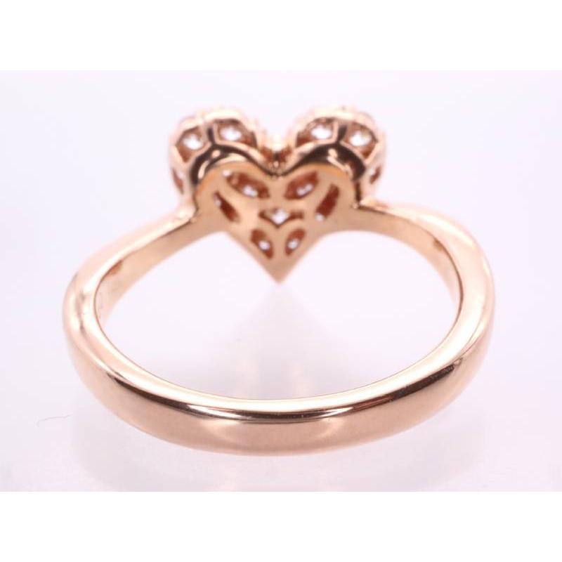 ブランド登録なし ダイヤ0.50ct 美品 ハート デザイン リング 6号 