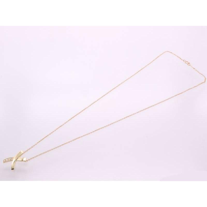 TIFFANY&Co.（ティファニー） 美品 ダイヤ キス ネックレス 750 K18YG