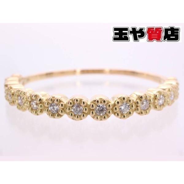 Tanje（タンジェ） 美品 ダイヤ ハーフエタニティ リング 11号 K18YG
