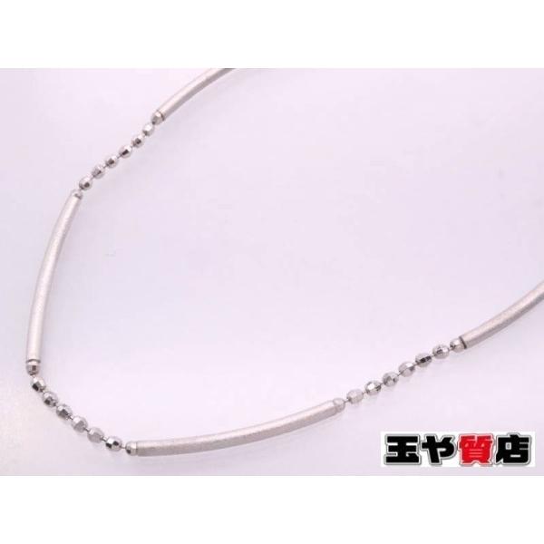バー入 デザイン 美品 ネックレス pt850 プラチナ