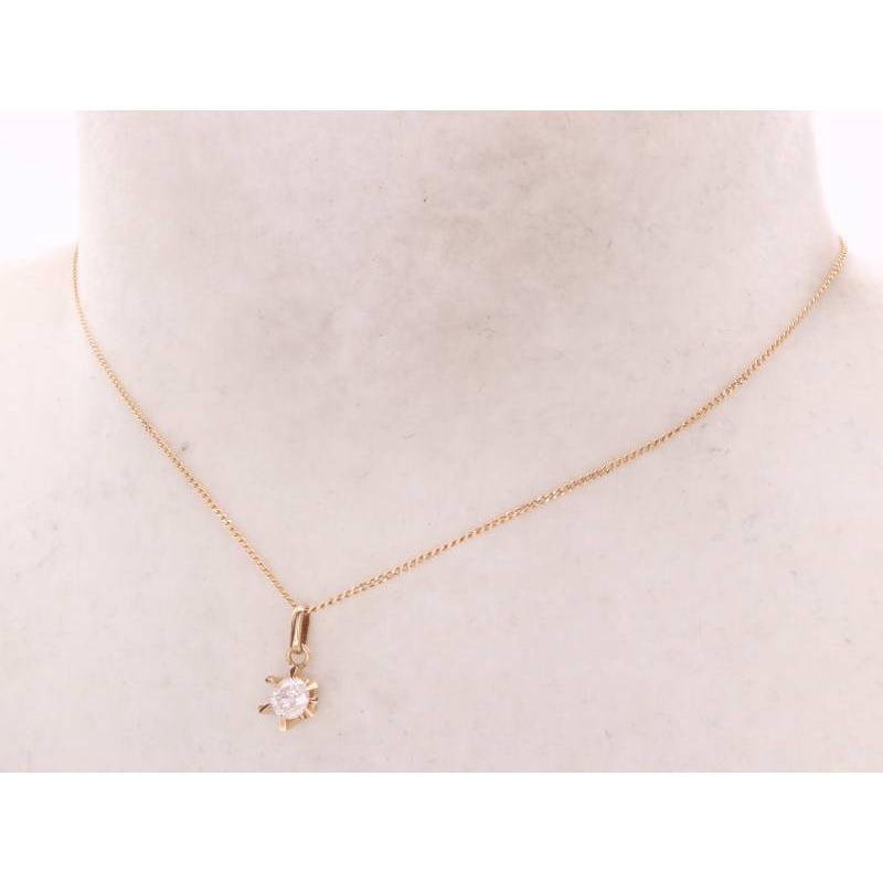 セビアン C'est bien ダイヤ0.20ct デザイン ネックレス 750 K18YG