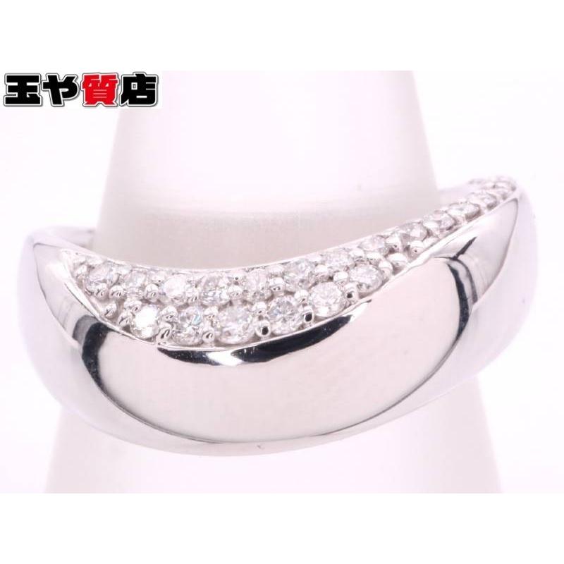 Ponte Vecchio ポンテヴェキオ 美品 ダイヤ0.19ct デザイン リング 9.5  