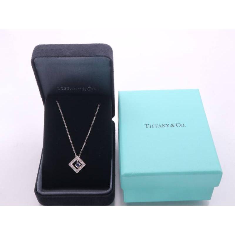TIFFANY&Co. ティファニー 美品 サファイヤ ダイヤ スクエア TIFFANY&Co. ティファニー 美品 サファイヤ ダイヤ スクエア