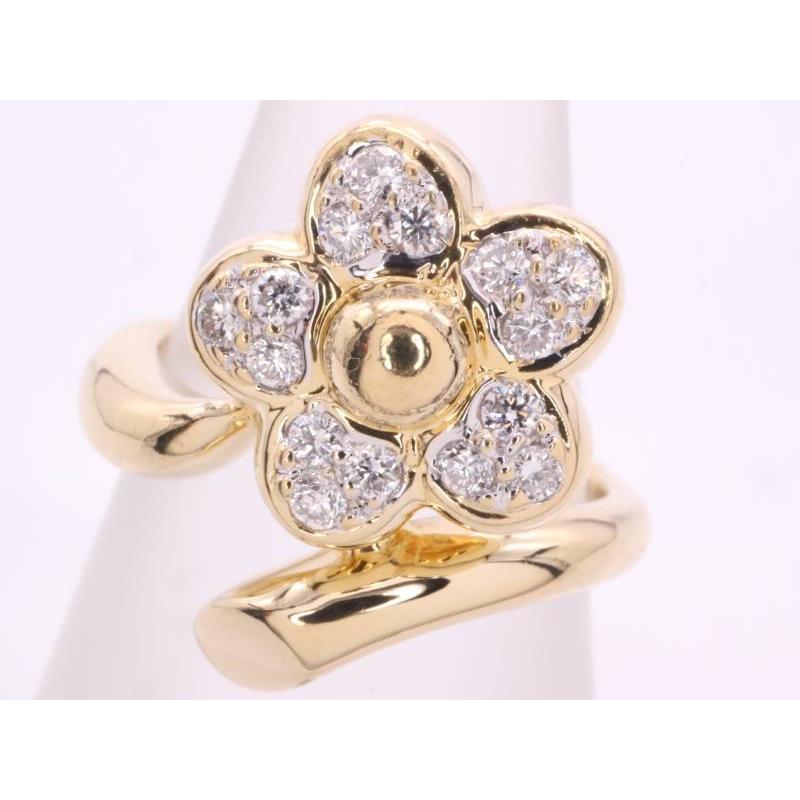 Ponte Vecchio（ポンテヴェキオ） 美品 ダイヤ0.19ct フラワー 