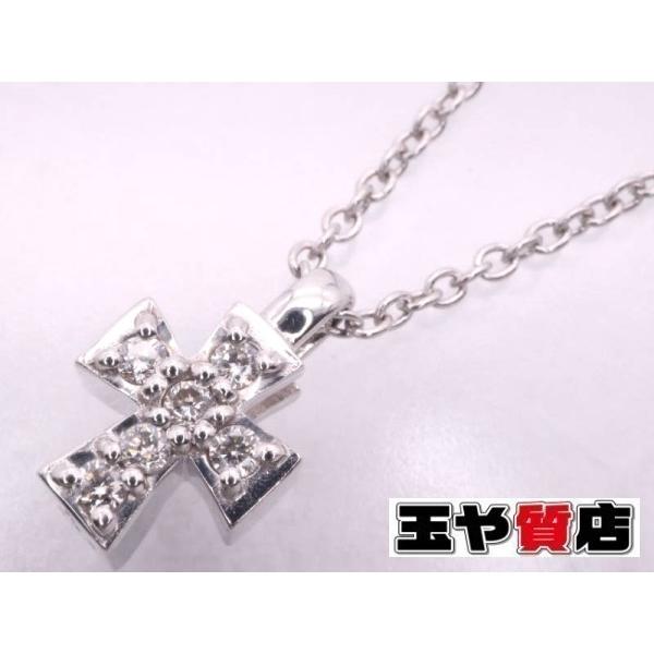 ポンテヴェキオ ダイヤ ブラックダイヤ0.12ct リバーシブル クロス 