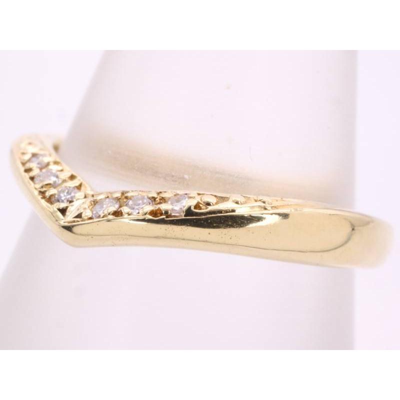 STAR JEWELRY（スタージュエリー） 美品 ダイヤ0.04ct V字風デザイン