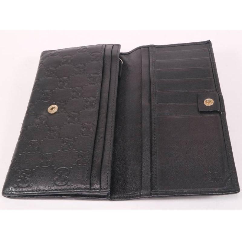 GUCCI ブラックレザー 長財布　グッチシマ グッチシマ グッチ 346058 長財布 レザー 黒 : 親切な 玉や質店 - 通販