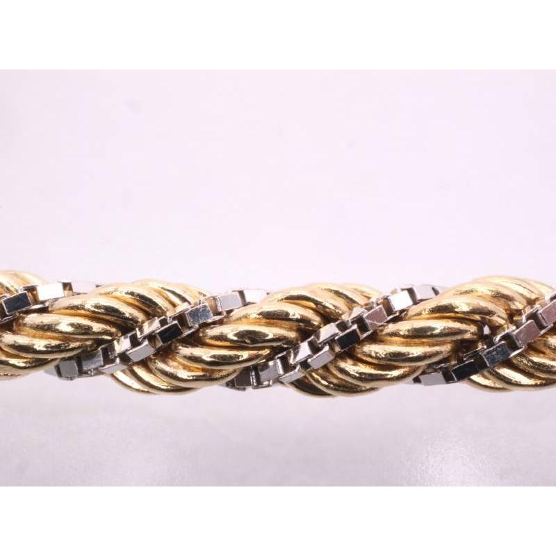 イタリー ITALY ロープ ベネチアン ブレスレット 750 K18YG WG