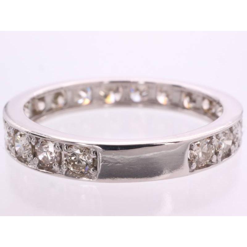 ライトブラウン ダイヤ0.95ct エタニティ リング 8号 pt900 プラチナ  