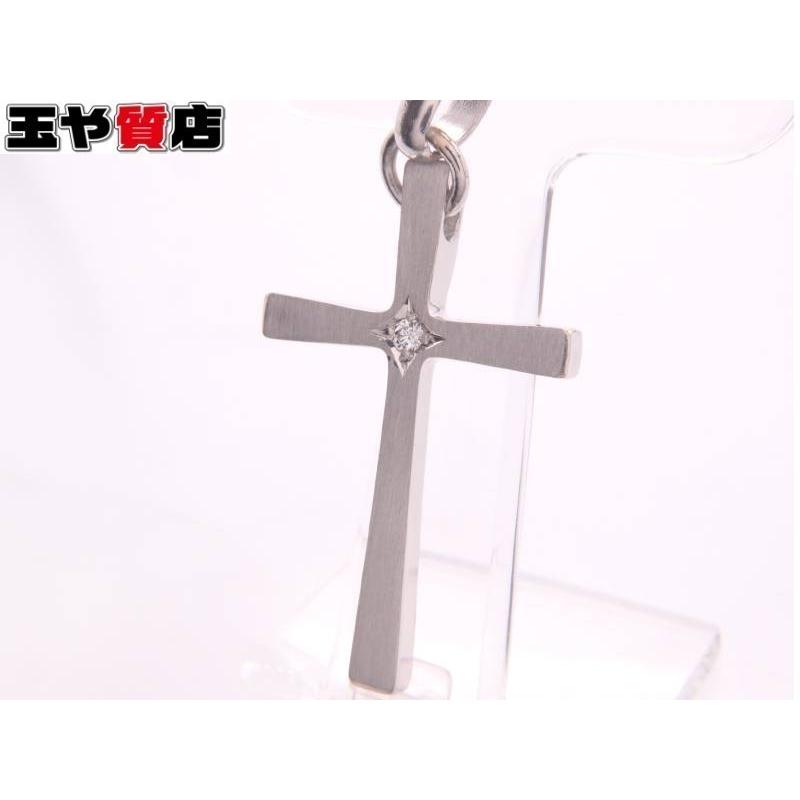 ダイヤ0.07ct クロス ペンダントトップ pt900 プラチナ : 親切な