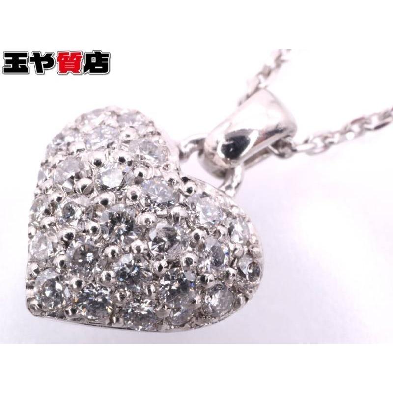 ヴァンドーム Vendome ダイヤ0.26ct ハート ペンダント ネックレス  