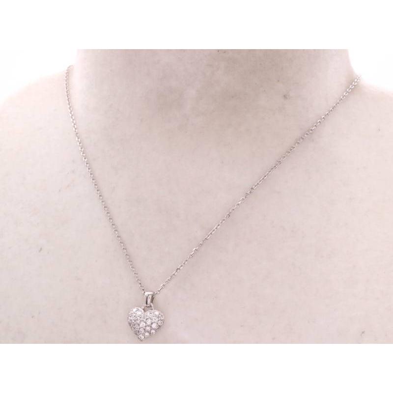 ヴァンドーム Vendome ダイヤ0.26ct ハート ペンダント ネックレス  