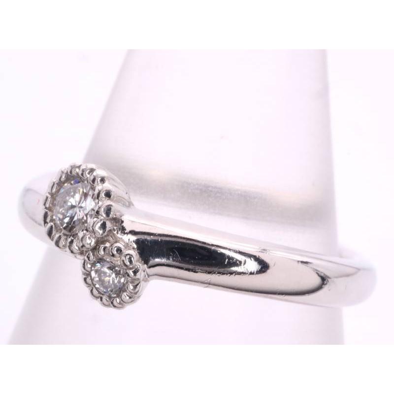 スタージュエリー 美品 Star Jewelry ダイヤ0.06ct デザイン リング 7