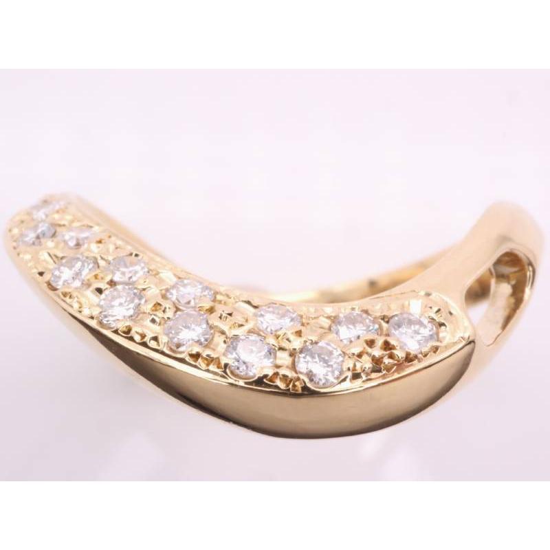 Gen ダイヤ0.25ct デザイン リング 11号強 K18YG イエロー