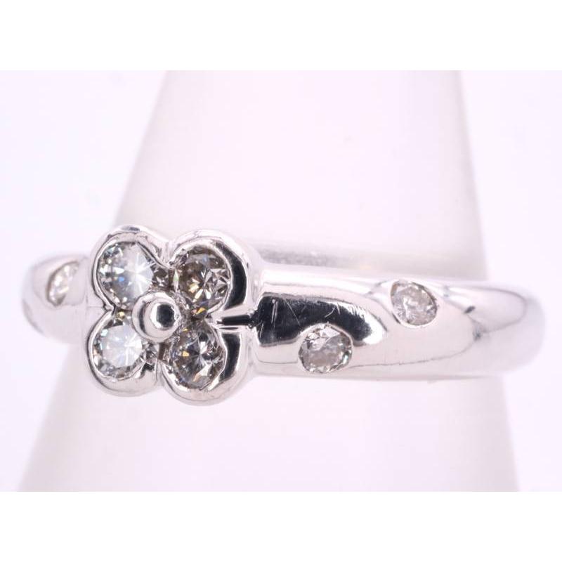 ポンテヴェキオ 花デザイン ダイヤ リング 18K 中古】 ポンテヴェキオ Ponte Vecchio K18 リング 指輪 11.5号