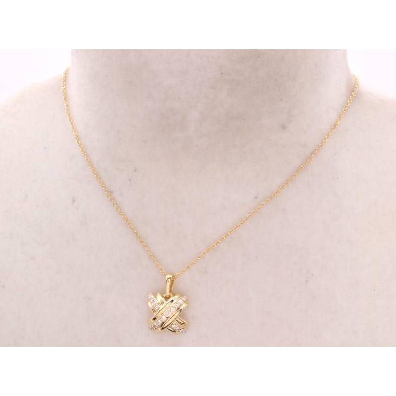 美品 Tiffany & Co. ダイヤモンド付きネックレス TIFFANY&Co.（ティファニー） 美品 シグネチャー ダイヤ ネックレス