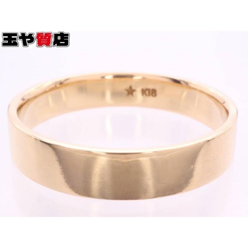 田中貴金属ジュエリー 田中貴金属 平打 リング 18号 K18YG イエロー