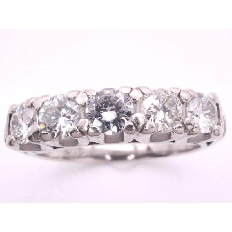 ダイヤ0.74ct 一文字 リング 13号 pt850 プラチナ : 9935 : 親切な 玉 